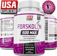 Pure Forskolin Extract Capsules - Made for Women and Men - Coleus Forskohlii Pills Made Proudly by USA Supplements