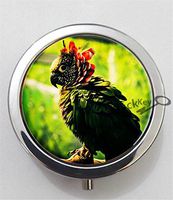 BlackKey Parrot Bird 3-Compartment Decorative Pocket Gift Box Case Organizer for Pill, Color 1 -2318