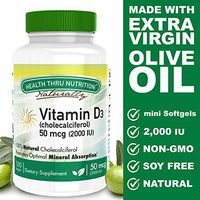 Vitamin D3 2000 IU, 100 Softgels, Soy Free, Natural Vitamin D.