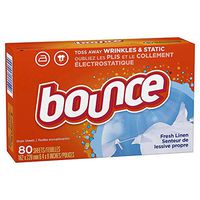 Bounce Fabric Softener Dryer Sheets, Fresh Linen, 80 Count (Pack of 2)