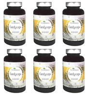 Organic Cordyceps by Aloha Medicinals - Certified Organic Cordyceps Synensis - Supports Immunity, Energy and Stamina - 525mg - 6 Bottles of 90 Vegetarian Capsules