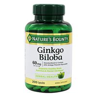 Nb Ginkgo Biloba 60 Mg Size 200ct Nature Bounty Ginkgo Biloba 60mg 200ct
