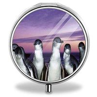 Custom Decorative Case Pill Box Purse Organizer Container Medicine Vitamin Pill case - Penguins