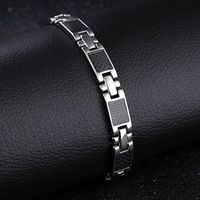FCZDQ Black Magnetic Therapy Health Bracelet Stainless Steel Watch Chain Couple Bracelet