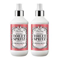 Poo Proof Toilet Spray 8 fl oz. 4X Larger Than Other Toilet Odor eliminators (Fresh & Fruity - 2 Pack)