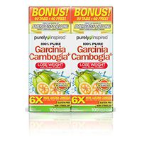 Purely Inspired 100% Pure Garcinia Cambogia Extract with HCA, Extra Strength,1600mg Garcinia Cambogia, Weight Loss, 100 count Veggie Tablets (PACK OF 2)