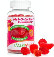 Mel-O-Licious Melatonin Gummies for Kids – 1mg Chewable Sleep Aid Gummy - Natural Supplement for Children and Adults - Helps Fall Asleep Faster and Stay Sleeping Longer – 60 Count