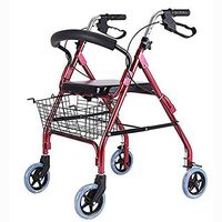 Light Overhead Frame/Walker/Rollator Elderly Walker Folding Disabled Assisted Walker with Wheel with Seat Four-Corner Trolley