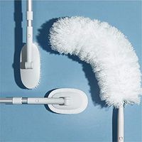 GPFDM Household Cleaning Kit, Feather Duster, Long-Handled Floor Brush, Cobweb Duster with Bendable Head for Cleaning Blinds, Interior Roof, Ceiling Fan, Car