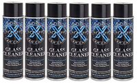 Liquid X Glass Cleaner Aerosol - Streak Free Finish & Amonia Free - Pack of 6