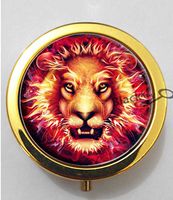 BlackKey Animal Lion 3-Compartment Decorative Pocket Gift Box Case Organizer for Pill, Color 2 -1837