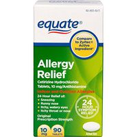 Equate - Allergy Cetirizine 10 Mg Tablets (compare To Zyrtec), 90-Count