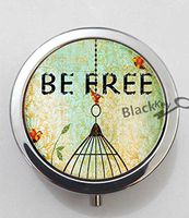 BlackKey Be Free Birds 3-Compartment Decorative Pocket Gift Box Case Organizer for Pill, Color 1 -1124