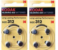 Kodak 8 Pack Hearing Aid Battery Size 312 (PR41, K312ZA) 1.45V EXP 03/2022