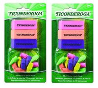 Dixon Ticonderoga Office and School Eraser Combination Set, 2 Packs of 15 Eraser Multi-Pack, Multicolored (38931) (Bundle)