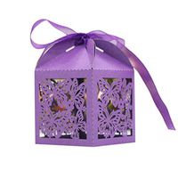 Candy Bags,Elevin(TM) 50pcs Wedding Favour Favor Sweet Cake Gift Candy Boxes Bags Anniversary Party (Z)