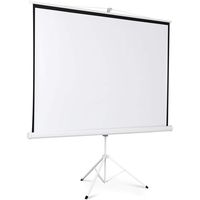 Safstar 100" Tripod Projection Screen, Portable Tripod Floor Stand Manual Pull up Home Theater Office Presentation Projector Screen 70" x 70" Viewing Area