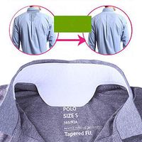 Disposable Neck Collar Sweat Pads Invisible Protector White Absorbent Collar Self-Adhesive Neck Liner Shirt Guard Pads Keep Dry Fresh for Men Women (1PCS)