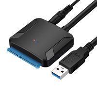 SATA to USB3.0 Adapter Cable USB 3.0 to Hard Drive Adapter Converter for 2.5/3.5 HDD/SSD SATA III Support UASP with 12V 2A Power Adapter ...