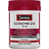 Swisse Ultiboost CoQ10 Co-Enzyme Q10 | Antioxidant for Heart Health, Energy Production| 150 mg, 180 Tablets