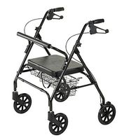 Cardinal Health CRL0009B Bariatric Rollator with Basket, 23.5 in. Seat Height, Supports 400 lbs.