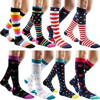 Gnpolo Compression Socks 8 Packs for Women & Men 15-20 20-30 mmHg Best Graduated Athletic Running Flight Travel Nurses Stockings