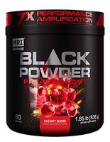 MRI Black Powder Pre-Workout Powder - Explosive Energy & Stamina - Intense Strength and Focus - Build Muscle - Recover Faster – Creatine - 60 Servings (Cherry Bomb)