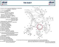 Drive Folding Hinge Bolt - Models 795 & 750 - Each