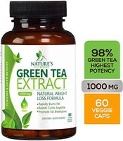 Green Tea Extract 98% Standardized EGCG for Healthy Weight Support 1000mg - Supports Healthy Heart, Metabolism & Energy with Antioxidants & Polyphenols - Gentle Caffeine, Made in USA - 60 Capsules