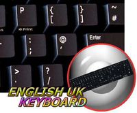 REPLACEMENT ENGLISH UK KEYBOARD STICKERS BLACK BACKGROUND