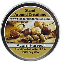 Premium 100% All Natural Soy Wax Aromatherapy Candle - 6oz Tin - Acorn Harvest: A warm earthy, nutty aroma with rich buttery vanilla.