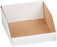 Aviditi BINMT1012 Corrugated Open Top Bin Box, 12" Length x 10" Width x 4-1/2" Height, Oyster White (Case of 25)