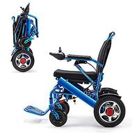 Heavy Duty Electric Wheelchair, Foldable and Lightweight Powered Wheelchair,Seat Width 46 cm, 360° Joystick, Weight Capacity 100KG