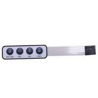 Vaorwne 1x4 4 Key Matrix Membrane Switch Keypad Keyboard New 65x20x0.8mm White