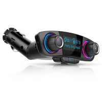 Bluetooth FM Transmitter Virwir Car MP3 Player Wireless Radio Audio Adapter/Bluetooth 4.0/Dual USB 2.1A USB Port/Hands-Free/AUX Input&Output/Voice Navigation/Suport U Disk&TF-Card/Folder Playback