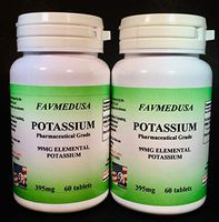 Potassium 395mg, Made in USA - 120 (2x60) Tablets