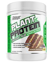 Nutrex Research Plant Protein | Great Tasting Vegan Plant Based Protein | No Artificial Flavors, Colors, or Sweeteners, Gluten Free, Lactose Free | 18 Servings (German Chocolate Cake)