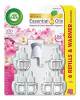 Air Wick Scented Oil 6 Refills Plus Warmer, Magnolia & Cherry Blossom