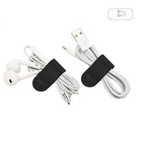 2 PCS Epessa Leather Cable Straps Cable Tie Wraps Cord Management Holder Keeper Earphone Wrap Winder Wire Ties Cord Organizer/Automatic Closure