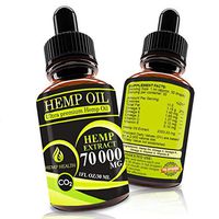 Hemp Oil Drops 70 000 mg, Co2 Extracted, Help Cope with Stress, Anxiety and Pain, 100% Natural Ingredients, Vegan Friendly, GMO Free, Made in USA
