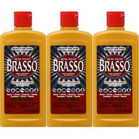 Brasso Metal Polish, 8 oz Bottle for Brass, Copper, Stainless, Chrome, Aluminum, Pewter & Bronze, 8 oz (Pack of 3)