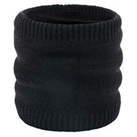 Theoylos Women's Scarf Winter Plus Velvet Neck Scarf Unisex Fleece Knitted Scarves Outdoor Warmer Neck Scarf Dark Gray