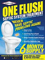 ONE FLUSH Septic Tank Treatment - 6 Month Supply of Dissolvable One Flush Bacteria/enzymes Pacs.(6 Count)