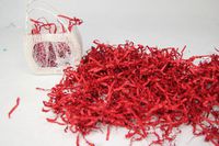 AmoreCreations - 7 Ounce Paper Shred Crinkle and Filler Paper Gift Wrap Supply (Red)
