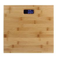 TANGON Natural Bamboo Digital Body Weight Bathroom Scale with Blue LCD Backlight, Eco-Friendly, Bathroom Accessories, Wood Décor for Bath, Kitchen and Living Room, 400 lbs, 11.8''