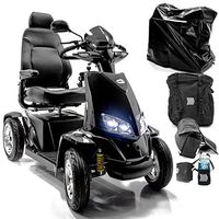 Silverado Extreme 4-Wheel Full Suspension Electric Mobility Scooter + Challenger Accessory Bundle