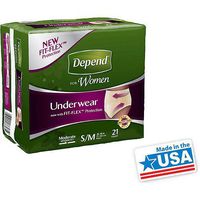 Depend Underwear Moderate Absorbency For Women Small Medium 21 CT (Pack of 8)