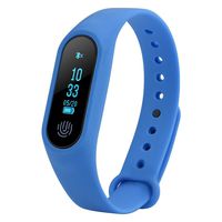 fosa Smart Bracelet, Bluetooth Sport Smart Wristband Pedometer Heart Rate Monitor Watch Anti-Lost Reminder White, Blue, Orange, Black, Yellow, Pink (Optional)(Blue)