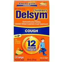 Delsym Children's Cough Suppressant Liquid, Orange Flavor, 3 Ounce