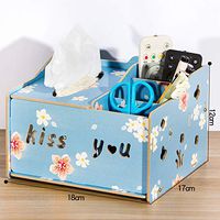 T-ZJHC Tissue Box Remote Control Storage Box Living Room Creative Coffee Table European Wood Multi-Function Tray Home, Vertical Version of Small Snow Lotus